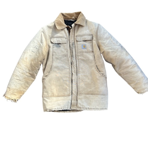Carhartt Other - Vintage Distressed Carhartt Men’s Coat Black quilted lining Size L NO TAG!
